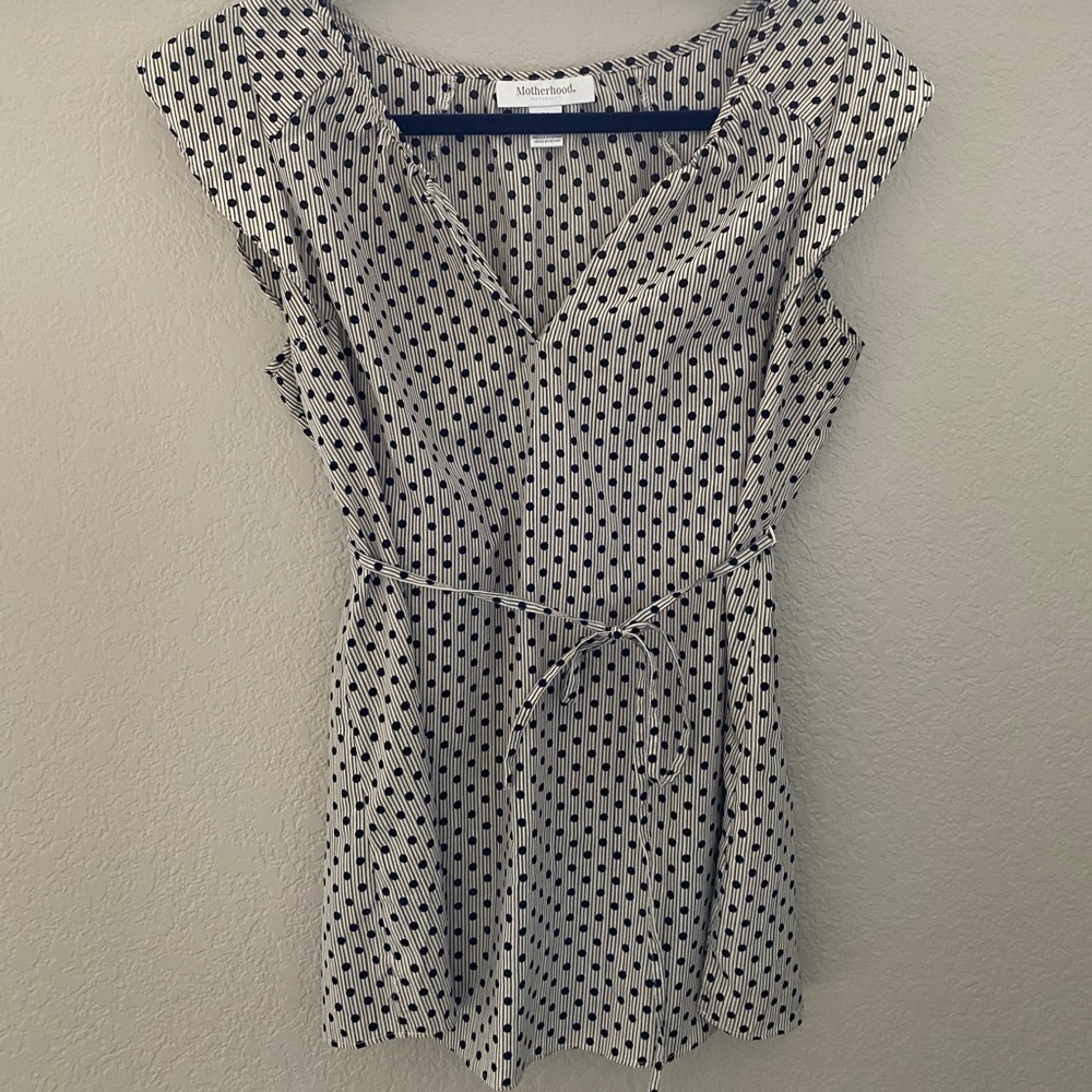 Polka Dot Maternity Top